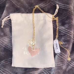 ROSE QUARTZ POPPY LONG GOLD NECKLACE